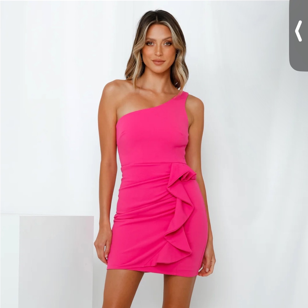 Hello Molly Backstage Passes One Shoulder Dress